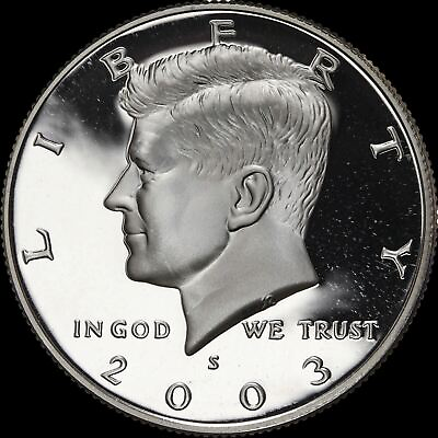 #ad 2003 S Kennedy Half Dollar 90% SILVER Gem Deep Cameo PROOF quot;Beautifulquot; Coin US