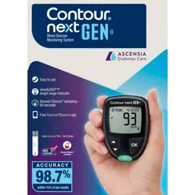 #ad Bayer Contour Next Ez Meter with Case Diabetic Monitor Open Box