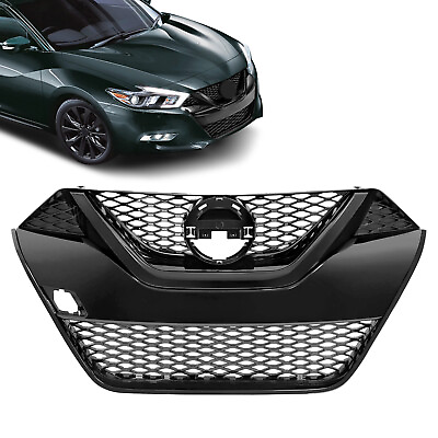 #ad NEW Fits Nissan Maxima 2016 2018 2017 Front Upper Grille Full Gloss Black