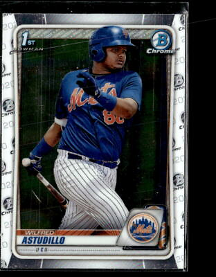 #ad 2020 Bowman #BCP 37 Wilfred Astudillo Chrome Prospects New York Mets