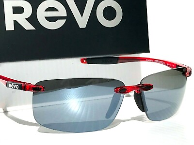 #ad NEW* REVO DESCEND N Red Clear POLARIZED Graphite Gray Lens Sunglass 4059 06 GY