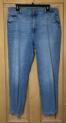 #ad DL1961 Womens Patti Straight High Rise Vintage Ankle Reef Jeans Sz. 34 Blue RARE