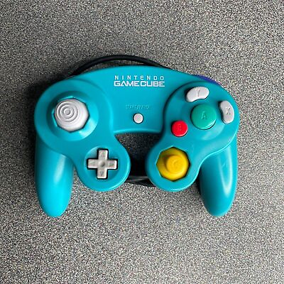 #ad Official OEM Nintendo GameCube Controller Emerald Blue DOL 003 Authentic