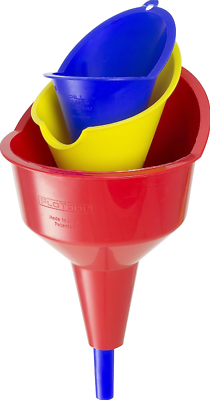 #ad 3 Pack Super Funnel Trio Multi Purpose Plastic Funnel Set Multi Purpose New