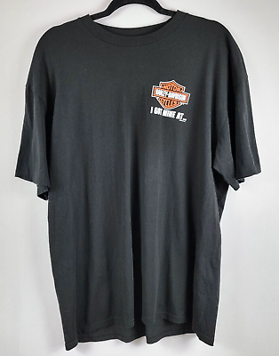 #ad Harley Davidson T Shirt Men#x27;s XL Black Short Sleeve Emerald Coast Florida