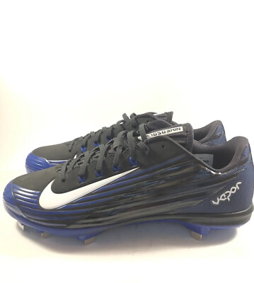 #ad New Nike Lunar Vapor Pro Men#x27;s Metal Baseball Cleats New Black Blue Sz 11.5