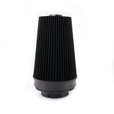 #ad 4#x27;#x27; 102mm Long High Flow Inlet Cone Dry Filter Cold Air Intake Replacement Black