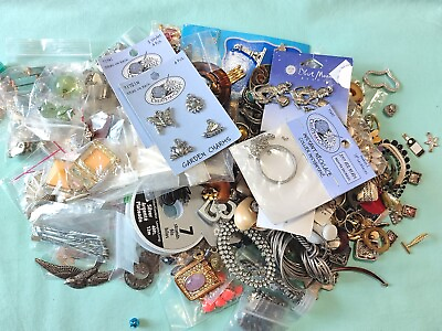 #ad 3 Lb Vintage Mod Charm Pendant Lot Mixed Jewelry Making Crafting Findings