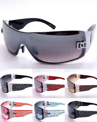 #ad NEW Womens Wrap Rimless Designer Fashion Sunglasses Oval Retro Shades #7068 $10.99