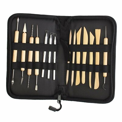 #ad 14pcs Clay Sculpting Wax Carving Pottery Tools Polymer Ceramic Modeling Kit