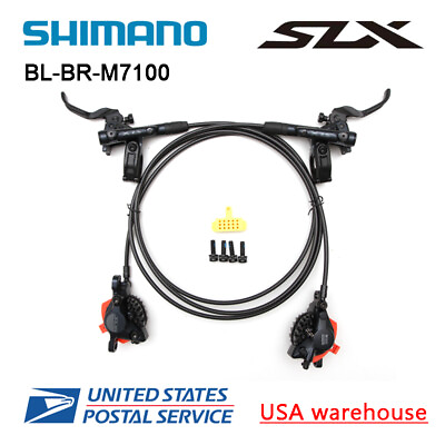 #ad New SHIMANO SLX BR BL M7100 Bike MTB Hydraulic Disc Brake Set Famp;R OE