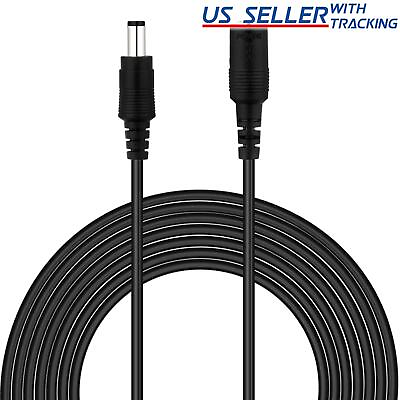 #ad DC Power Extension Cable 5.5mm x 2.1mm Male Female Cord 18AWG 12V 24V 10A $12.39