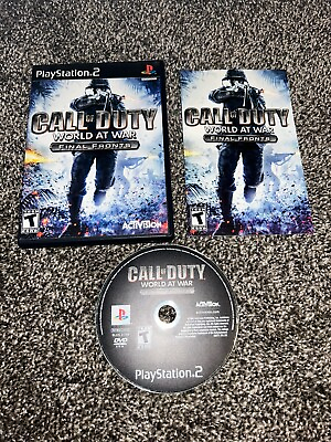 #ad Playstation 2 PS2 Call of Duty World at War Final Fronts Black Label CIB Tested