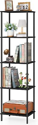 #ad 5 Tier BookshelfTall Bookcase Shelf Storage OrganizerPlant Shelf Book Cases