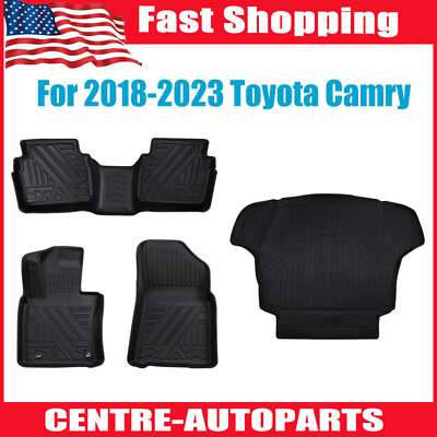 #ad Floor Mats amp; Cargo Trunk Liner 3D Molded Black Set For 2018 2023 Toyota Camry US
