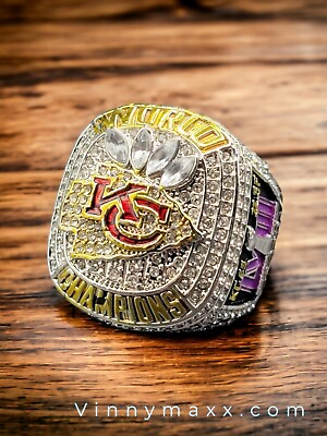 #ad 2023 Kansas City US Football Champions Ring Fan #15 Mahomes Souvenirs Ring Sz 11