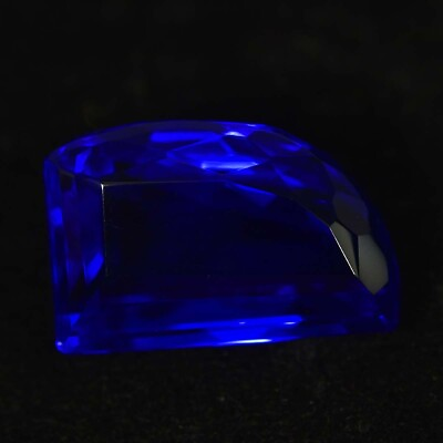 #ad 64.45 CT AAA Natural Lustrous Blue Tanzanite Cut Gemstone GIE Certified 1114 $60.58