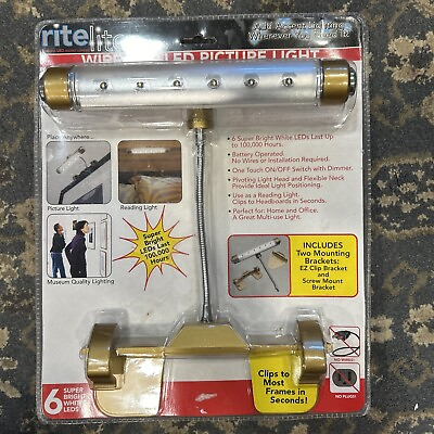 #ad ritelite Wireless LED Picture Light Battery Operated Frame Lamp w Mount 2007