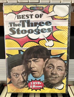 #ad Best of the Three Stooges 3 Disk DVD Questar Rare OOP Brand New Sealed Comedy