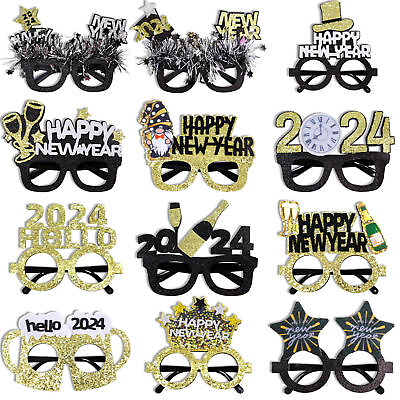 #ad Happy New Year Glasses Fancy Party Eyeglasses Photo Prop Celebration Party