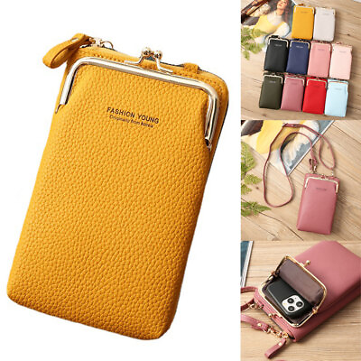 #ad Women Leather Cell Phone Purse Crossbody Handbag Wallet Case Small Shoulder Bag
