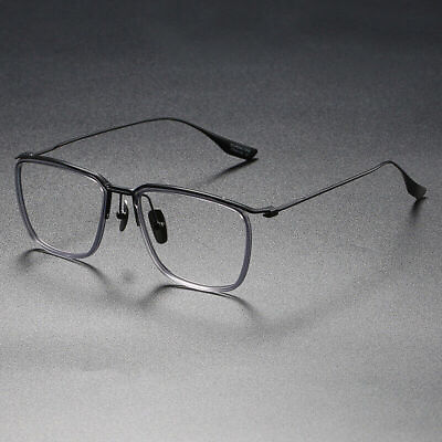 #ad 55mm Pure Titanium Glasses Frames Women Men Square Eyeglasses Frames RX DTX106