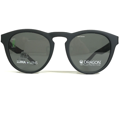 #ad Dragon Sunglasses OPUS LL 002 Matte Black Round Frames w Black Lenses 51 21 140