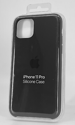 #ad OEM Apple Silicone Slim Cover Case For iPhone 11 Pro Black MWYN2ZM A