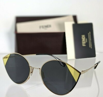 #ad Brand New Authentic Fendi FF 0341 S Sunglasses 2F7IR Gold Frame 60mm