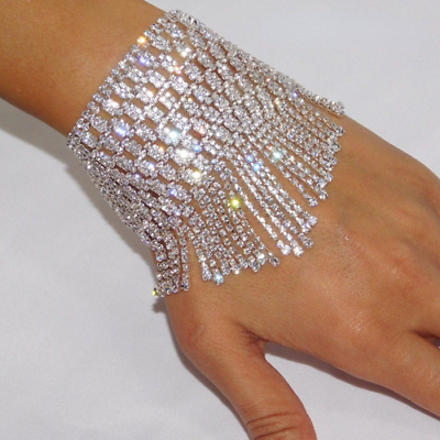 #ad Jewelry Luxury Bracelet Charm Crystal Chain Multilayer Tassel Bracelet Jewellery