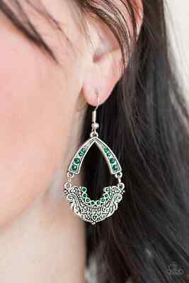 #ad Paparazzi: Royal Engagement Green Earrings