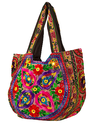 #ad Tribeazure Brown Handmade Floral Shoulder Bag Women Fashion Handbag Tote Casual