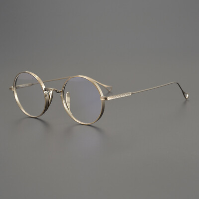 #ad Womens Mens 48mm Round Glasses Frames Pure Titanium Eyeglasses Frames RX able C $53.09