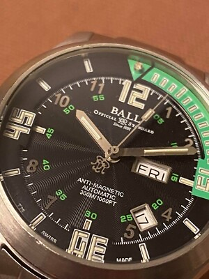 #ad Ball Watch Engineer Master Ⅱ Diver Men#x27;s Automatic Black Dial Analog 42mm