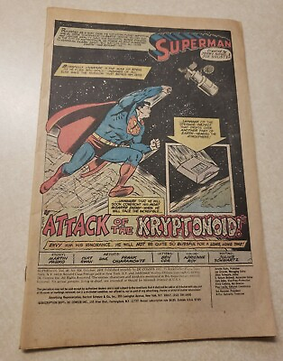 #ad Superman Vol 40 #328 October 1978 Comic Book No Cover Page