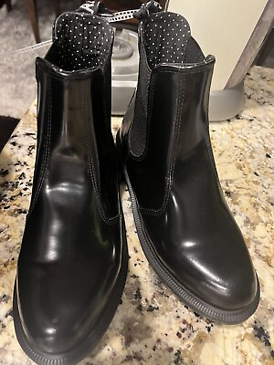 #ad 🔥 Dr. Martens Womens Ambassador Black Patent Lampar Chelsea Size 8 Boots