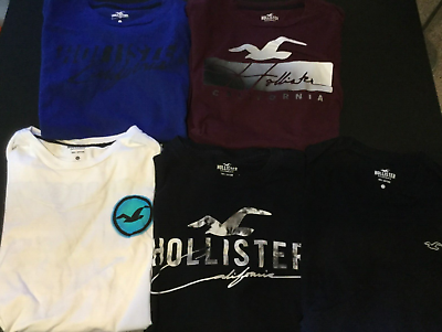 #ad Lot of 5 Mens Short Sleeve T Shirts Sz. XS Hollister NWOT