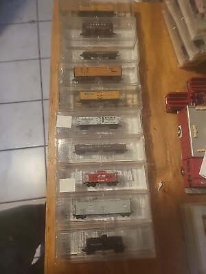 #ad 10pcs Z Scale Freight Cars Microtrains