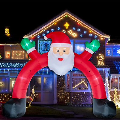 #ad Inflatable Christmas Decorations 10 Foot Christmas Santa Arch – Christmas amp; X’Ma