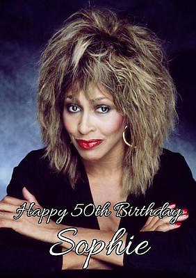 #ad PERSONALISED TINA TURNER BIRTHDAY ANY OCCASION GREETING CARD