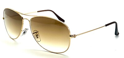 #ad NEW RAY BAN COCKPIT RB 3362 001751 GOLD AUTHENTIC SUNGLASSES 59 14 135