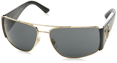 #ad Versace Men#x27;s Sunglasses Gold Black Grey 0VE2163 100287