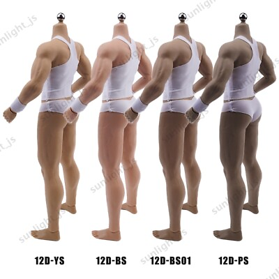 #ad 1 6 Scale Male Figure Action Body Muscular Seamless for Phicen TBLeague Hot Toys