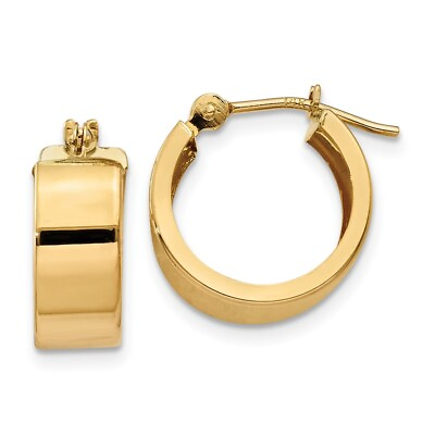#ad Gift for Mothers Day 14k Yellow Gold Round Hoop Earrings 0.81g