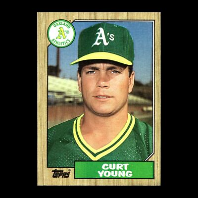 #ad Curt Young 1987 Topps Oakland Athletics #519 Set Break R306 $1.50