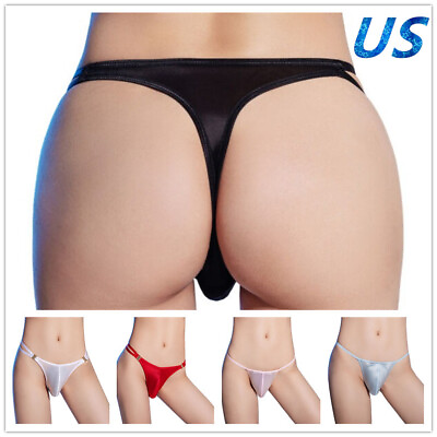 #ad US Mens Sexy Pouch Thong Briefs Low Rise T back G string Sissy Panties Underwear