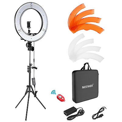 #ad Neewer Ring Light Kit 18quot; 55W Dimmable LED Ring Light With Light Stand?Filters