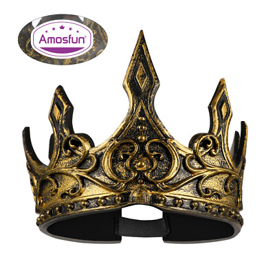#ad 1pc Mens Crown King Gold King Crown Kings Crown for Men Kings Crown King