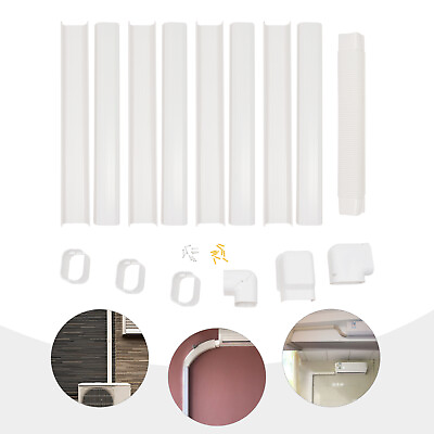 #ad 5quot; 17Ft Air Conditioner PVC Line Set Cover Kit For Split Central AC amp; Heat Pump