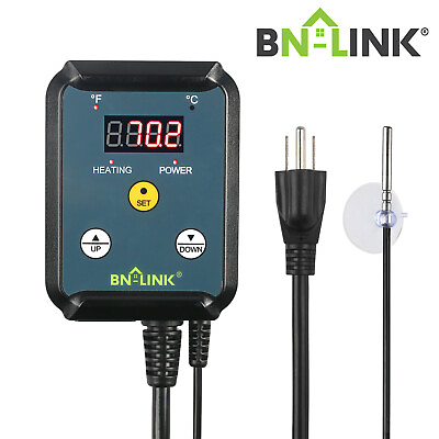 #ad BN LINK Digital Temperature Controller Thermostat Outlet For Heat Mat Seed 110V
